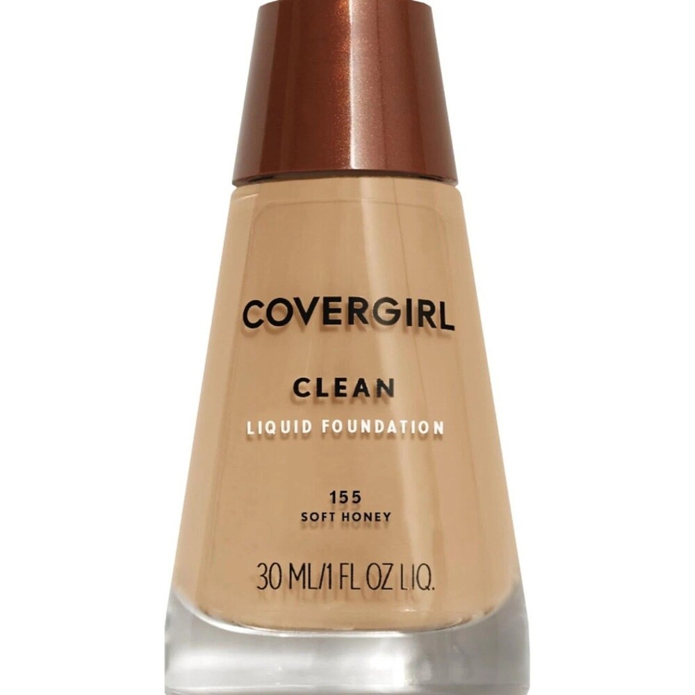 Covergirl Clean Liquid Foundation 155 SOFT HONEY 1 Fl Oz Original Normal Skin